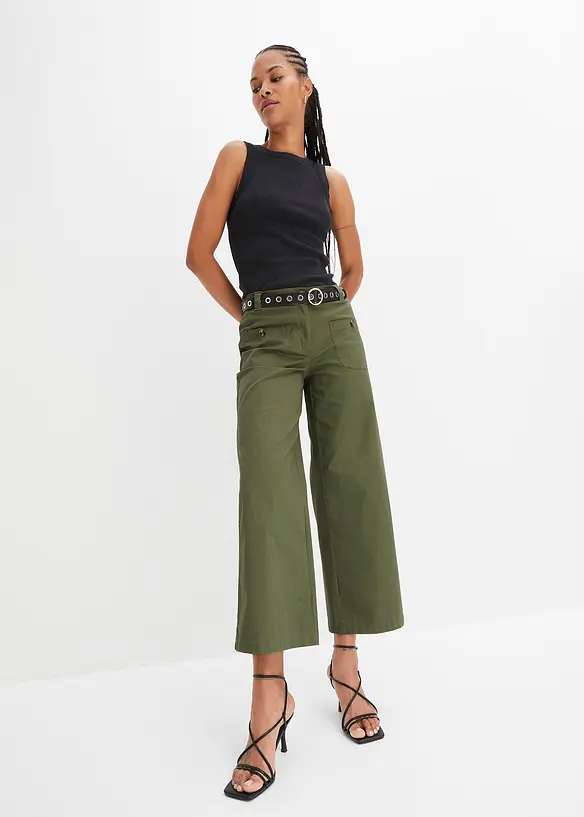 Jean ample, taille haute et élastiquée, bonprix