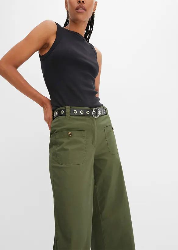 Jean ample, taille haute et élastiquée, bonprix
