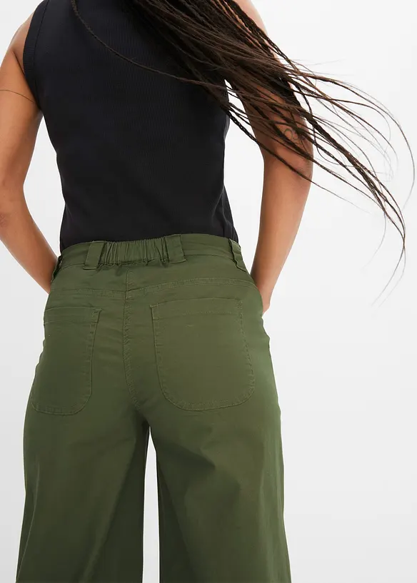 Jean ample, taille haute et élastiquée, bonprix