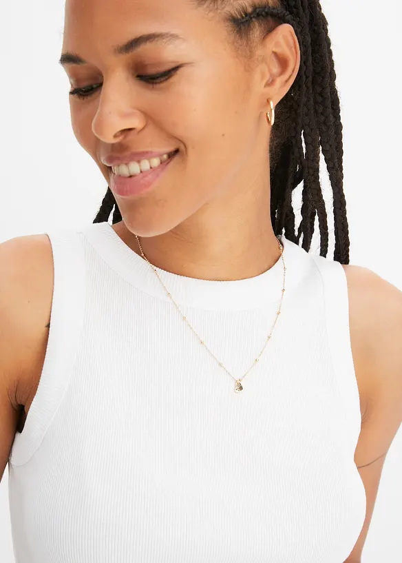 Débardeur côtelé 100% coton, bonprix
