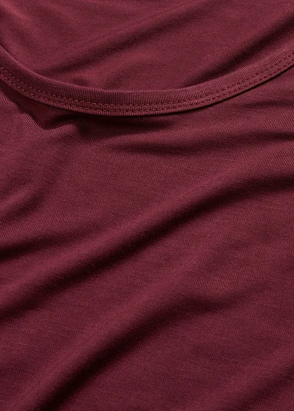 T-shirt à col rond en viscose douce, bonprix