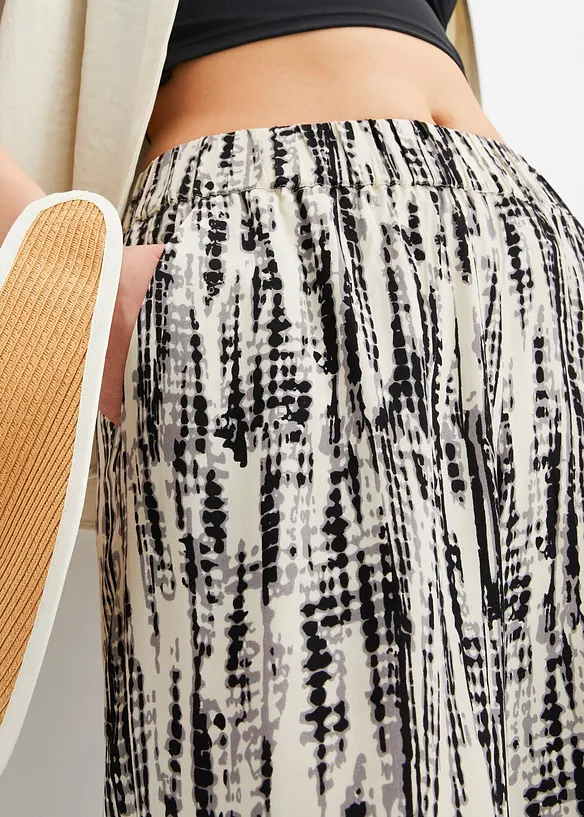 Pantalon taille extensible imprimé, bonprix