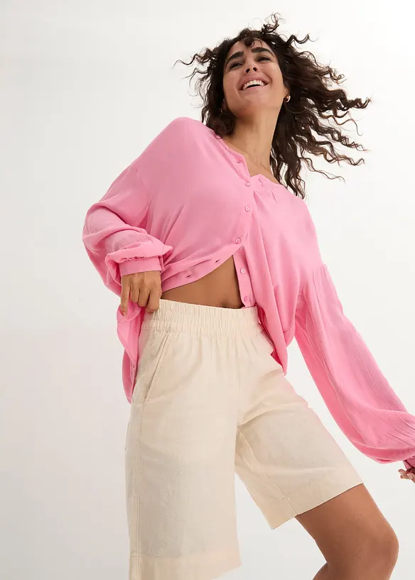 Bermuda en mélange lin et viscose, bonprix