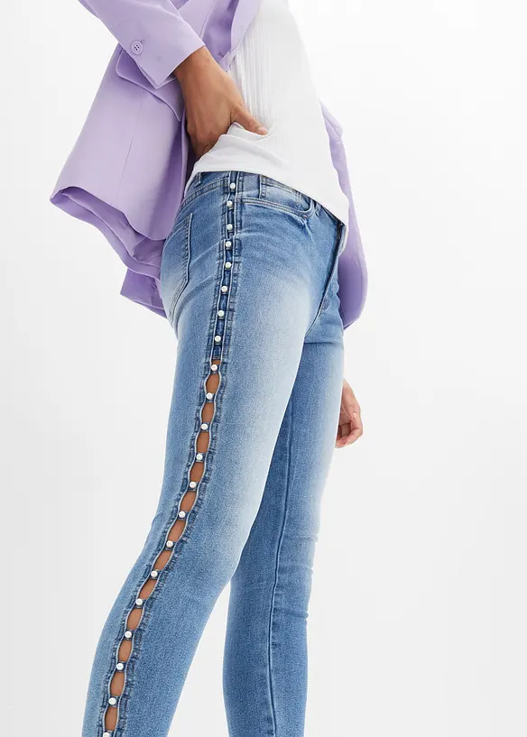 Jean skinny taille mi-haute, extensible, bonprix