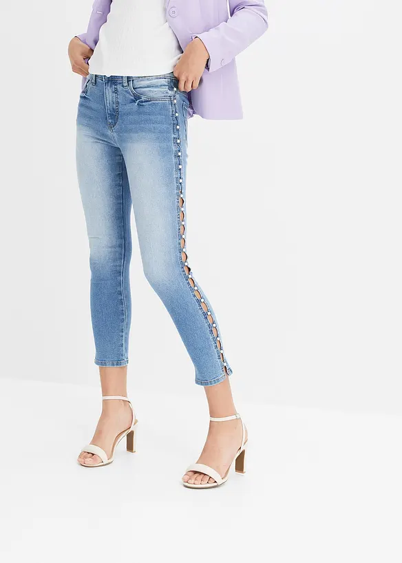 Jean skinny taille mi-haute, extensible, bonprix