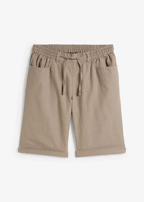 Bermuda en lin majoritaire, bonprix