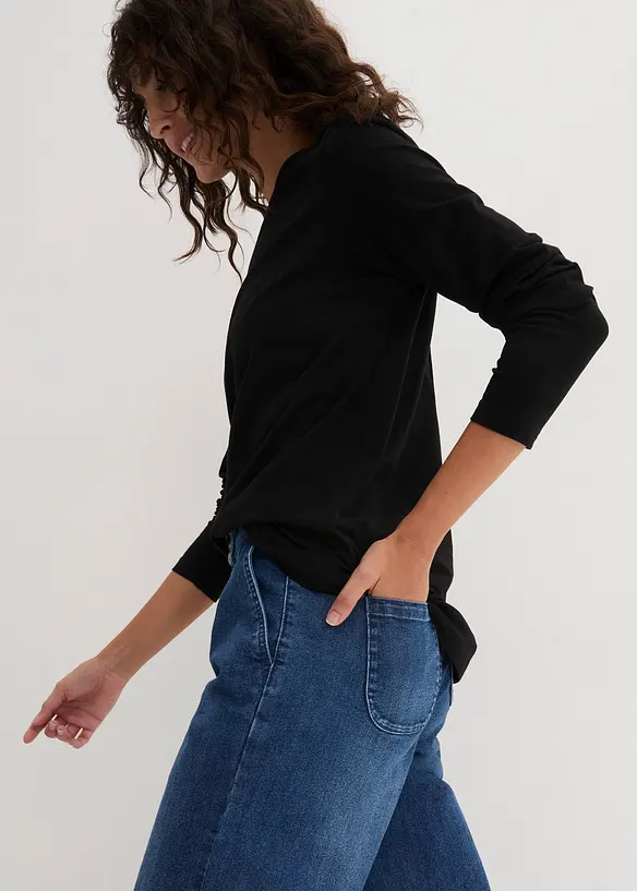 T-shirt manches longues coupe ample, bonprix