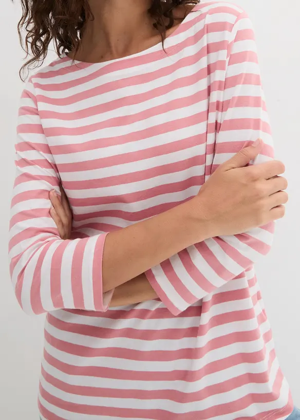 T-shirt à encolure bateau, bonprix