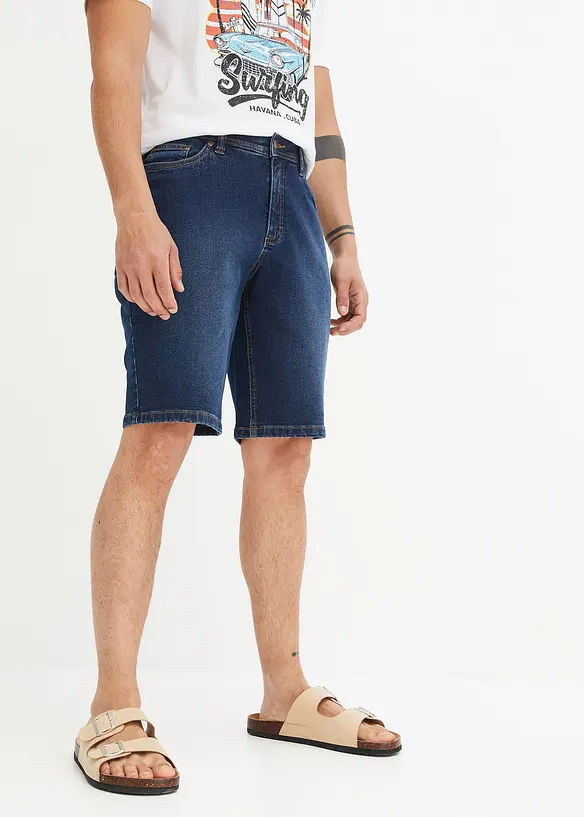 Lot de 2 bermudas en jean extensible, Regular, bonprix