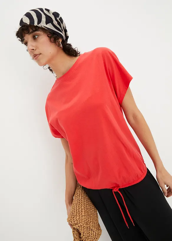T-shirt avec détail noué à la base, bonprix