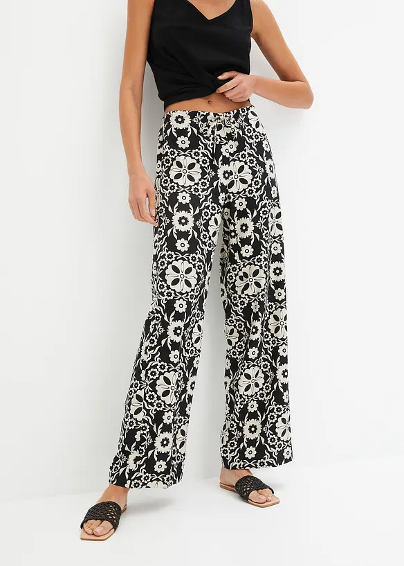 Pantalon imprimé, taille élastiquée, bonprix