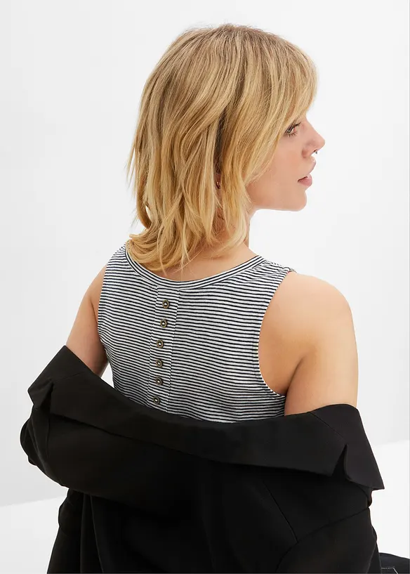 Top avec patte de boutonnage au dos, bonprix