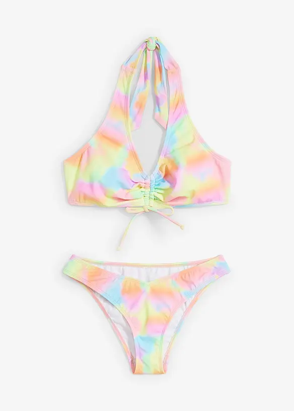 Bikini dos nu (ens. 2 pces) à fronces, bonprix