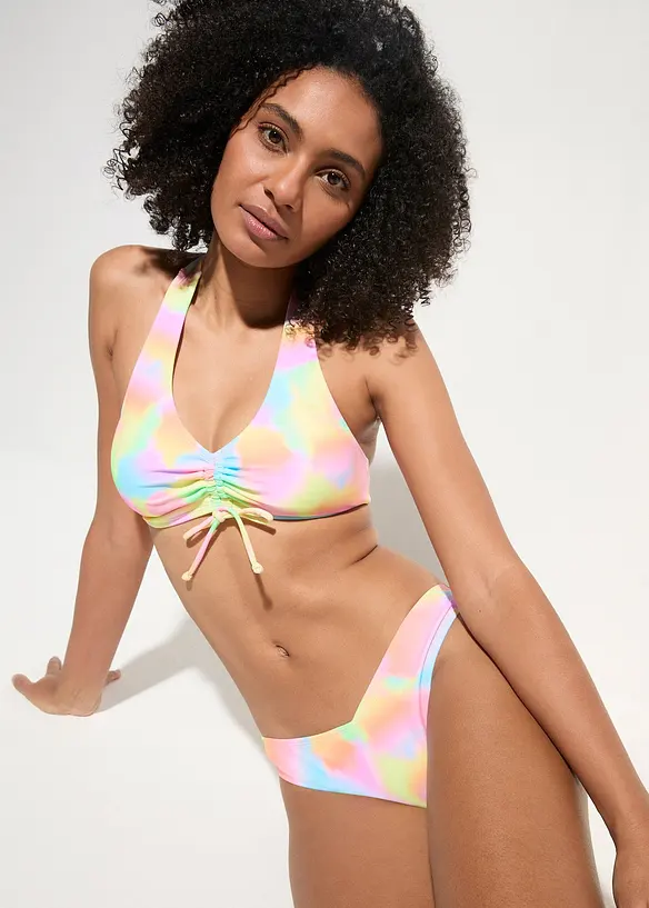 Bikini dos nu (ens. 2 pces) à fronces, bonprix
