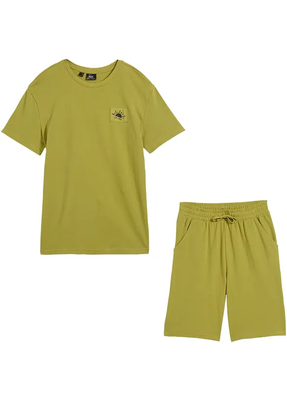 T-shirt et short coton garçon (ens. 2 pces), bonprix