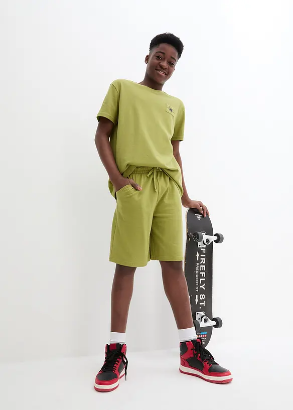 T-shirt et short coton garçon (ens. 2 pces), bonprix