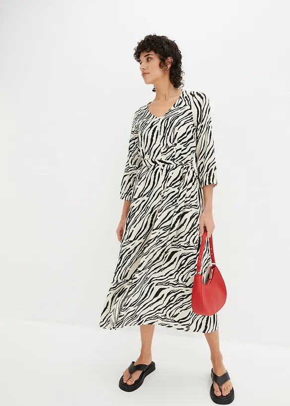 Robe midi en viscose fluide, bonprix