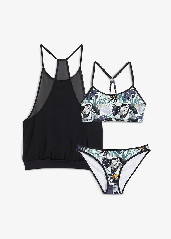 Tankini avec haut de bikini brassière (ens. 3 pces), bonprix