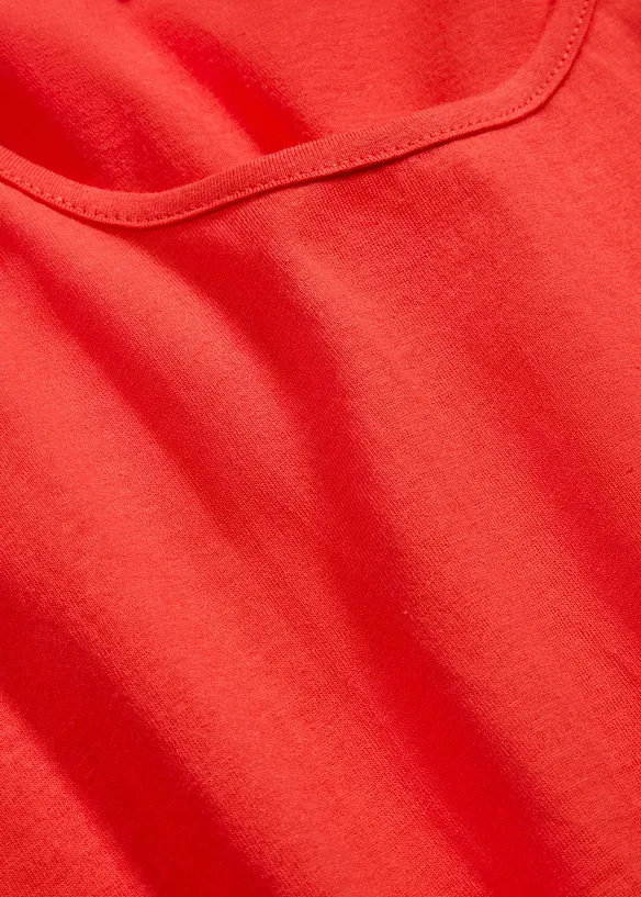 Robe trapèze courte en jersey, sans manches, bonprix