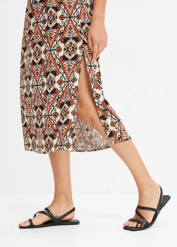 Robe midi et légère en lin majoritaire, RAINBOW