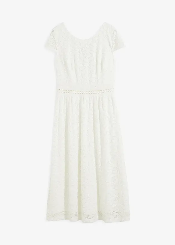 Robe en dentelle avec empiècement crochet à la taille, bonprix