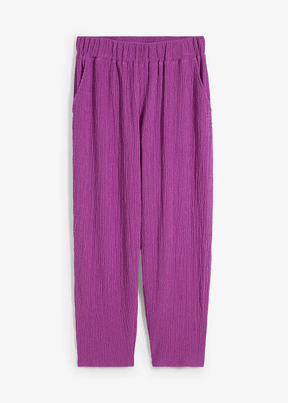 Pantalon en jersey texturé, bonprix