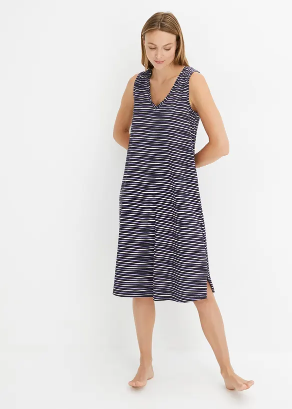 Lot de 2 chemises de nuit 100% coton, bonprix