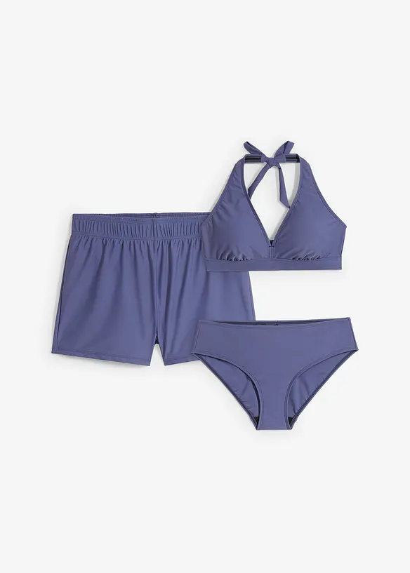 Bikini et short de bain (ens. 3 pces), bonprix