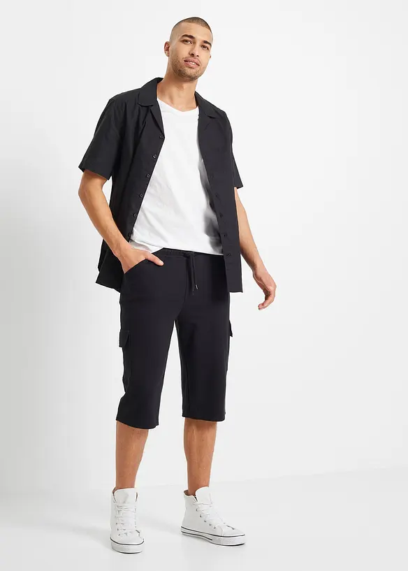 Bermuda long en molleton 100% coton, Regular, bonprix