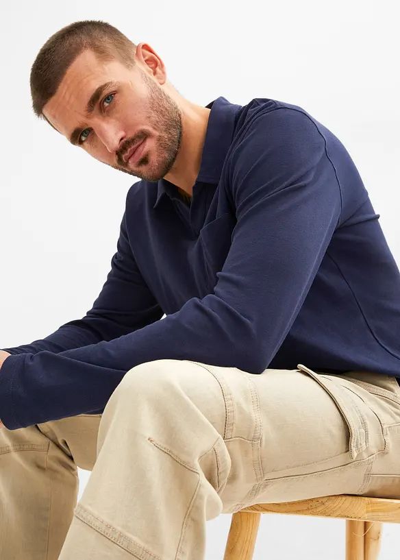 Jean cargo droit extensible, Regular, bonprix