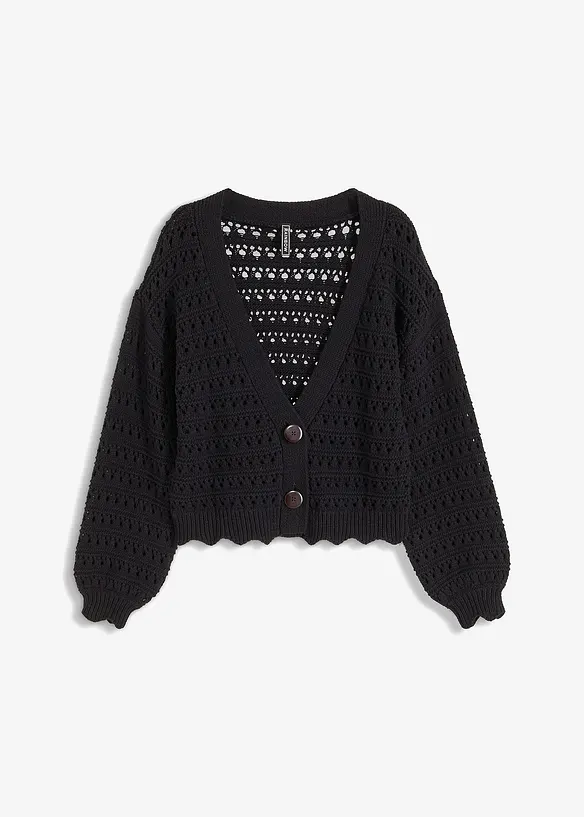Cardigan ajouré 100% coton, bonprix