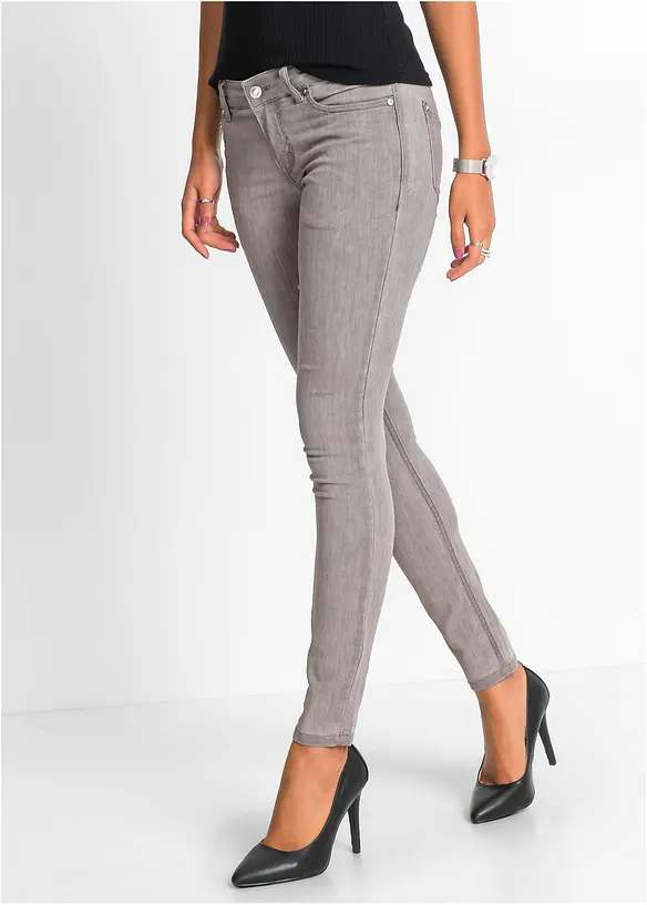 Jean skinny taille mi-haute, extensible, bonprix