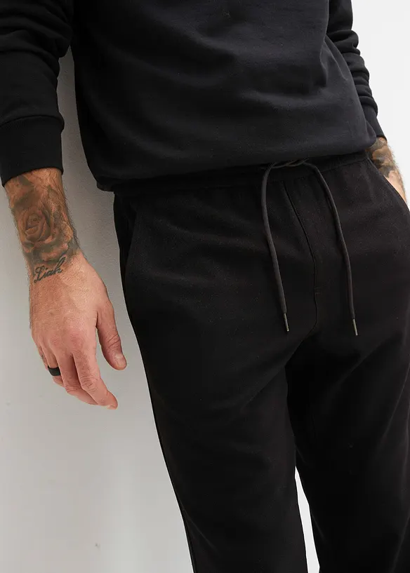 Pantalon extensible à taille élastiquée, droit et ample, bonprix