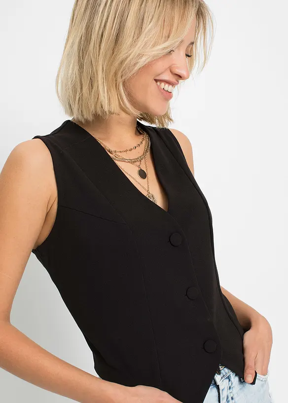 Gilet sans manches en Interlock, bonprix