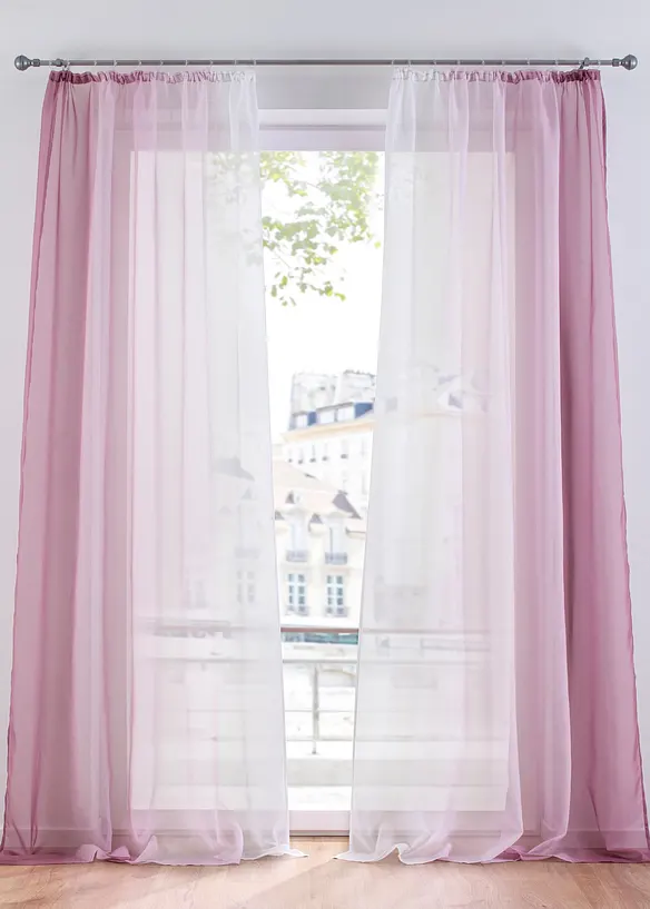 Voilages à effet ombré (2 pces), bonprix