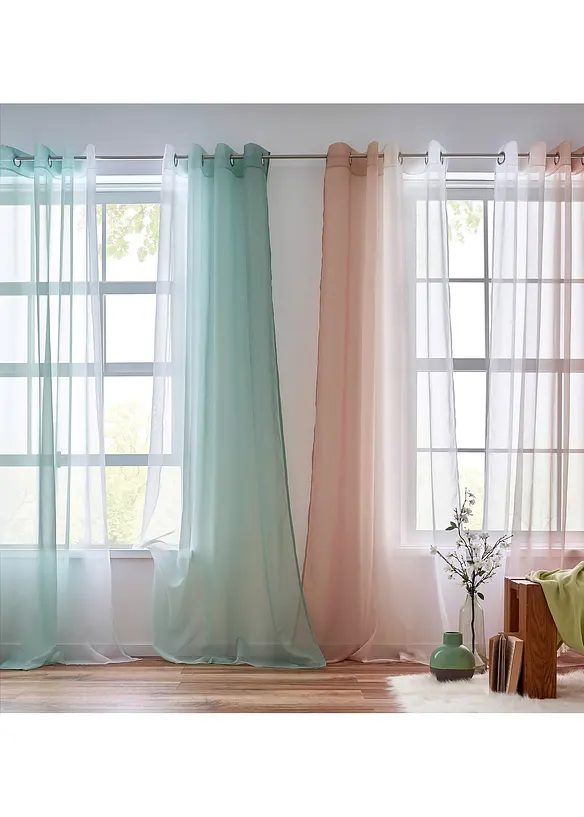 Voilages à effet ombré (2 pces), bonprix