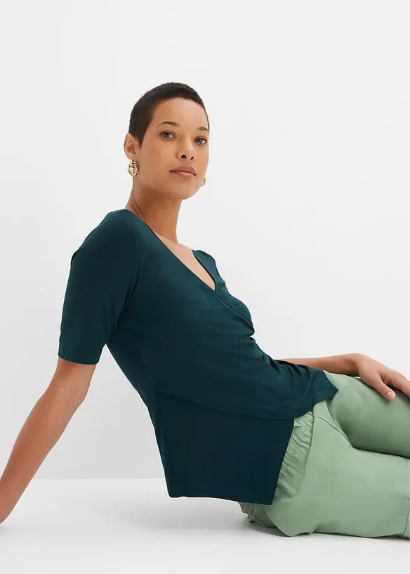 T-shirt doux en viscose extensible, bonprix