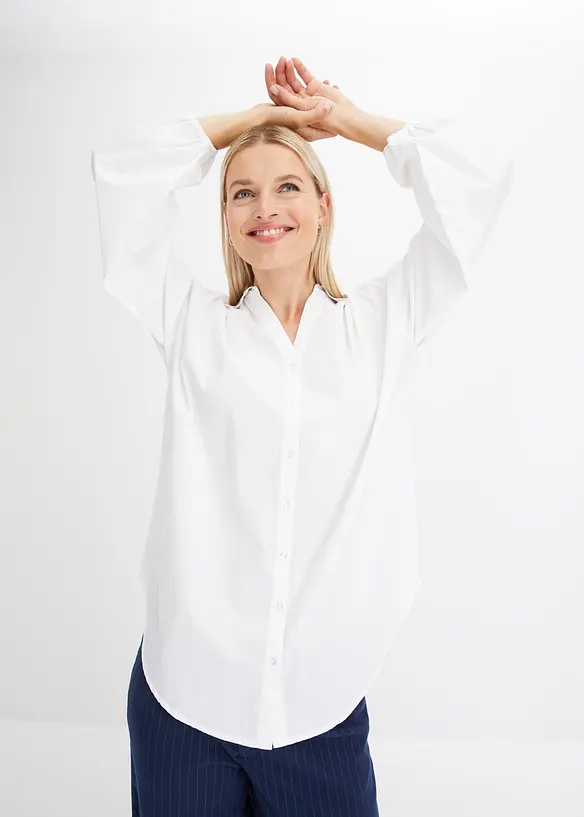 Chemisier oversize 100 % coton, bonprix