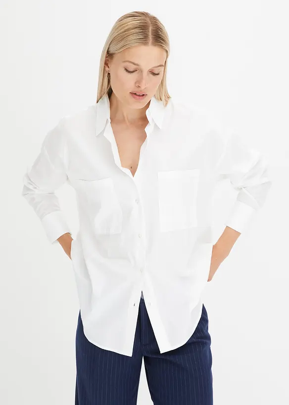 Chemisier oversize 100 % coton, bonprix