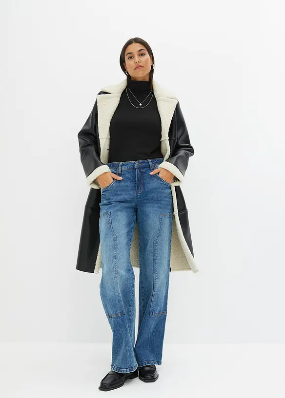 Jean large taille mi-haute, bonprix