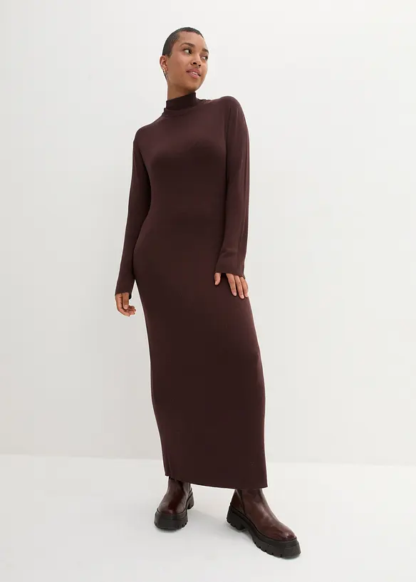 Robe longue et fluide en fine maille, bonprix