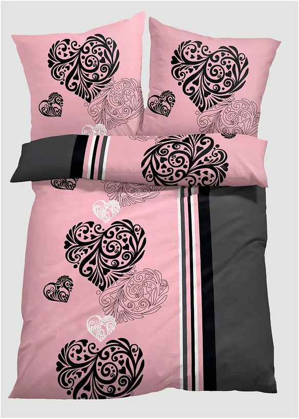 Parure de lit motifs cœurs, bonprix