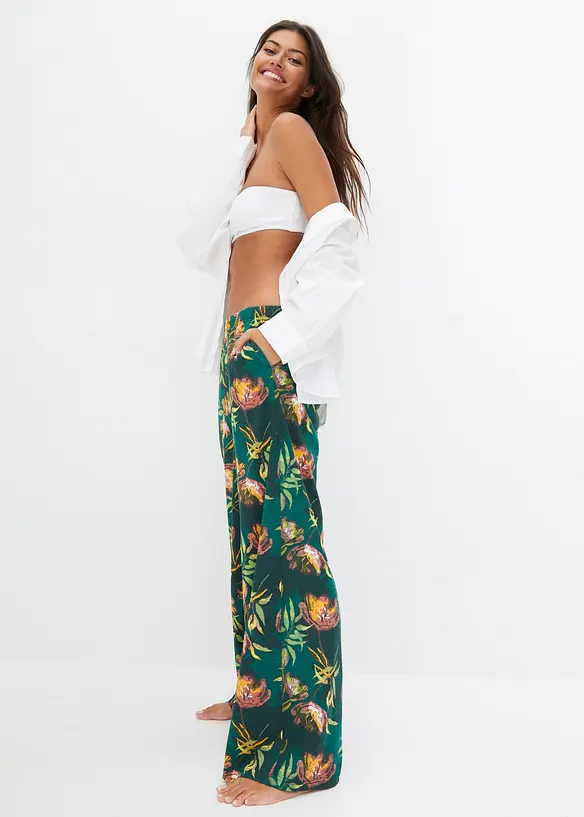 Pantalon de pyjama large en viscose mélangée, bonprix