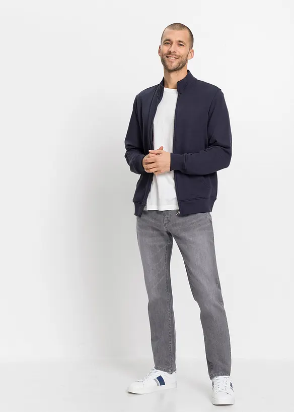 Jean jogger droit et léger à taille élastiquée, Regular, bonprix