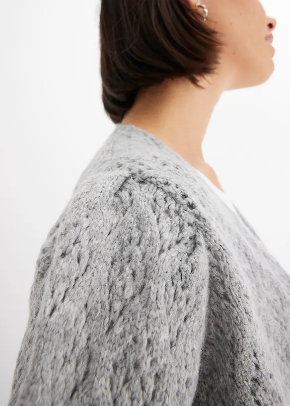 Gilet en maille à bordures larges, bonprix