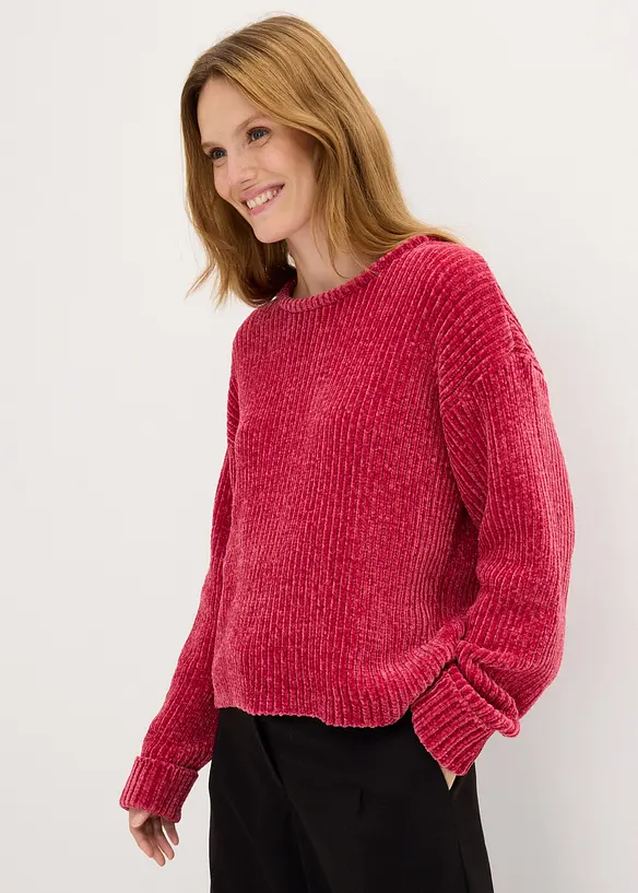 Pull oversize en fil chenille tout doux, bonprix