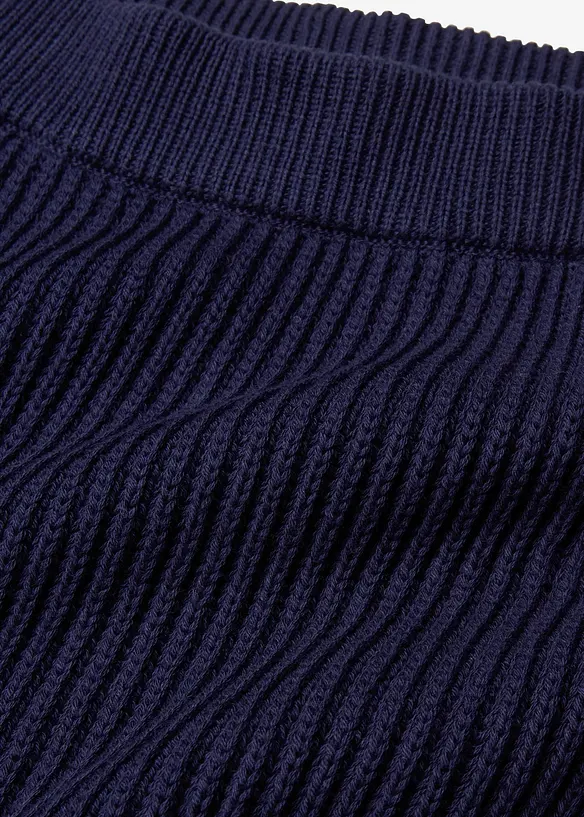 Mini-jupe en maille en coton, bonprix