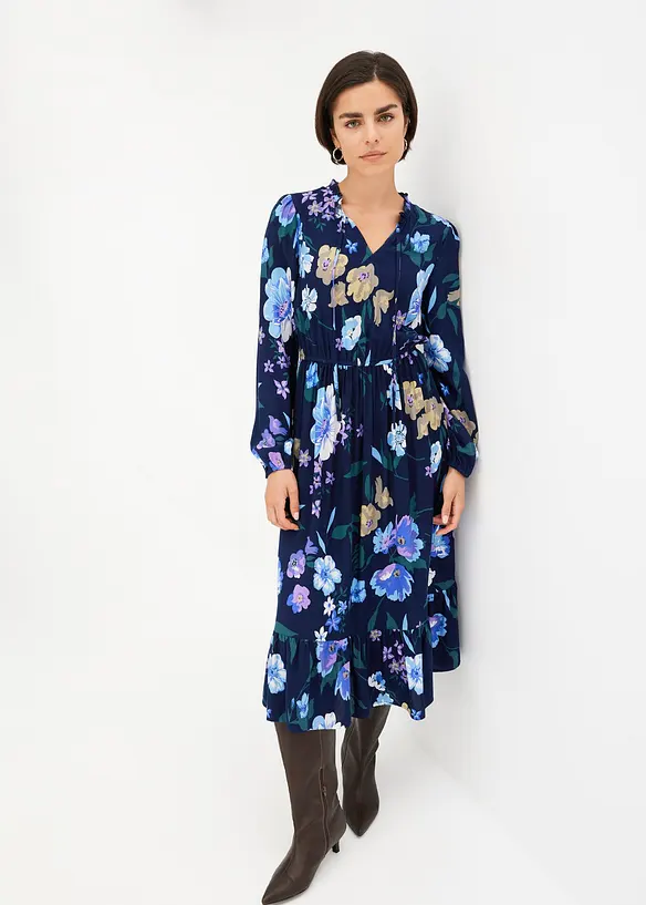 Robe midi en viscose fluide, bonprix