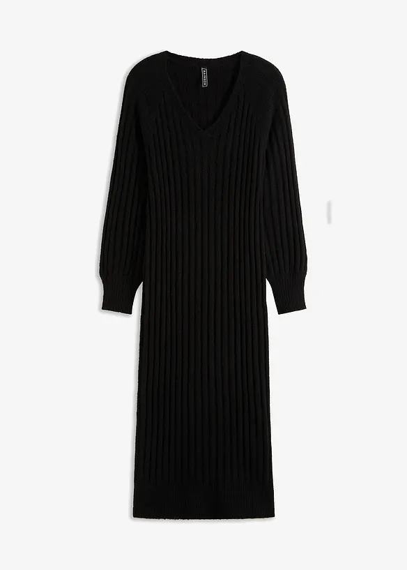 Robe midi en maille, bonprix