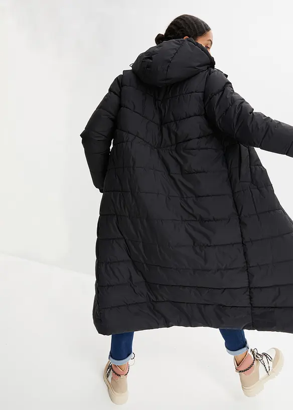 Doudoune longue à capuche, bonprix